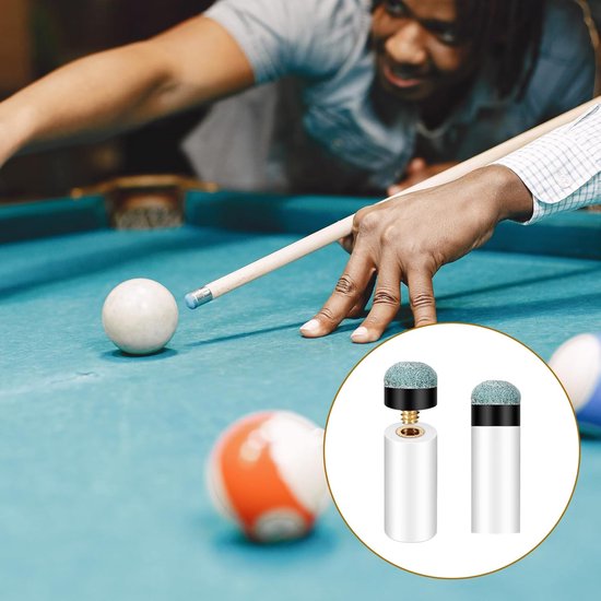 20 stuks vervangingsset biljartkeu-punten, biljartpool keu tips met witte pool keuklemmen, pool keu punten vervanging 12 mm grijs, biljartkeu punten, biljartkeu punten voor pool keus van Merkloos — afbeelding 5