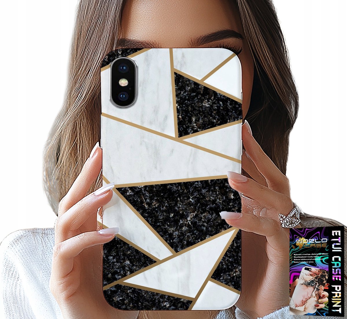 HOESJE VOOR IPHONE X / XS - ELEGANT EN MODIEUS DESIGN HOESJE + GLAS