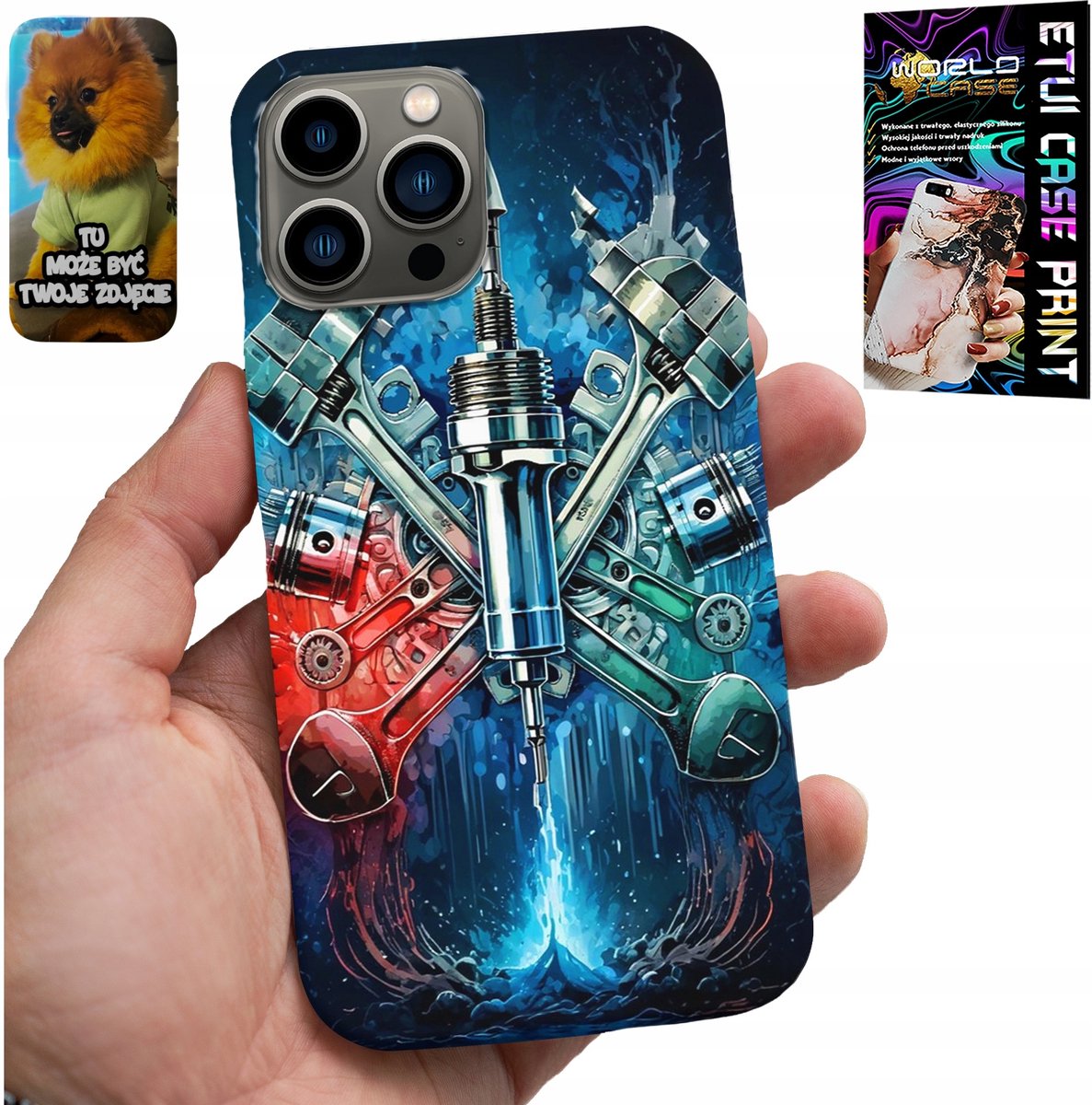 iPhone 13 Pro hoesje - Motoronderdelen cover + glas
