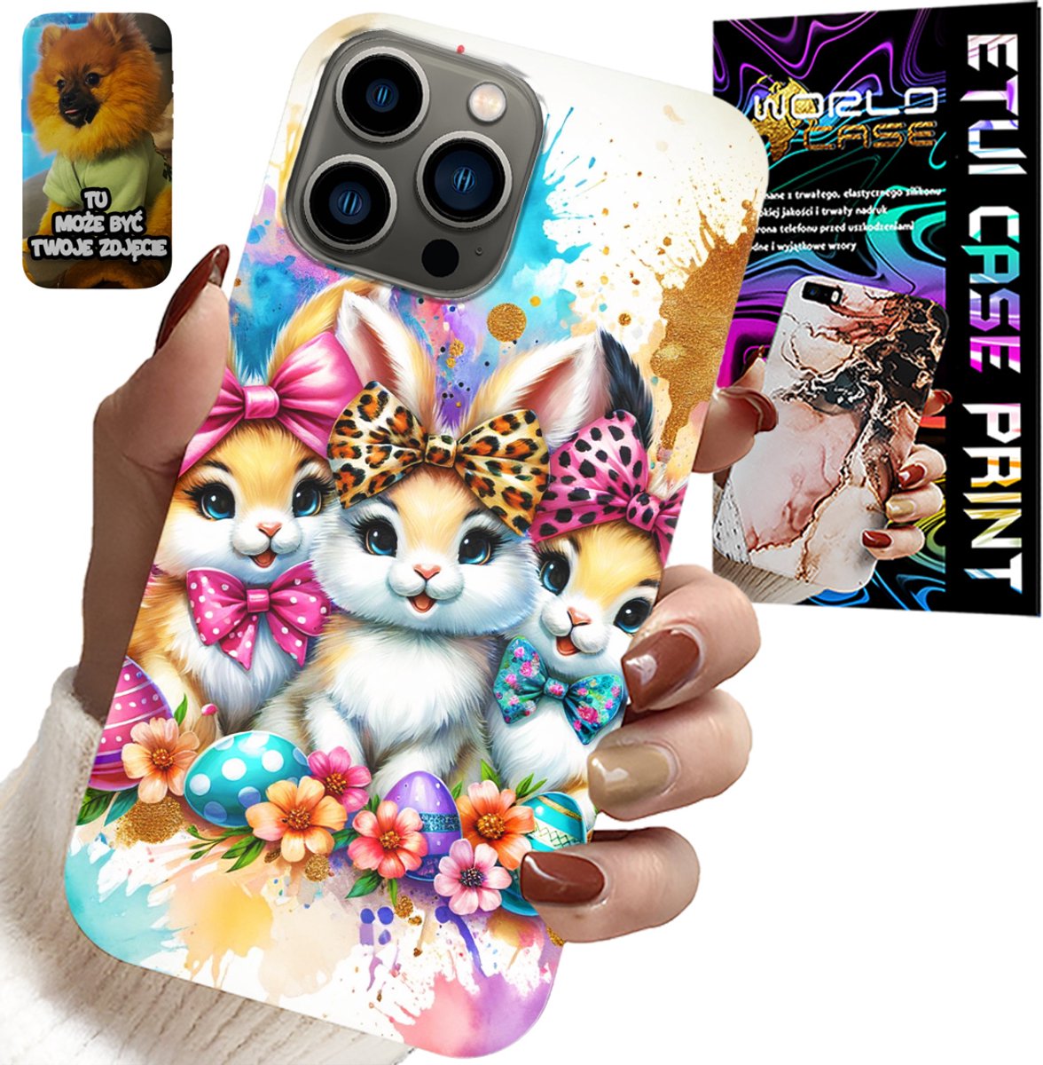 HOESJE VOOR IPHONE 13 PRO - KONIJNTJES, KERST, KONIJN, PASEN