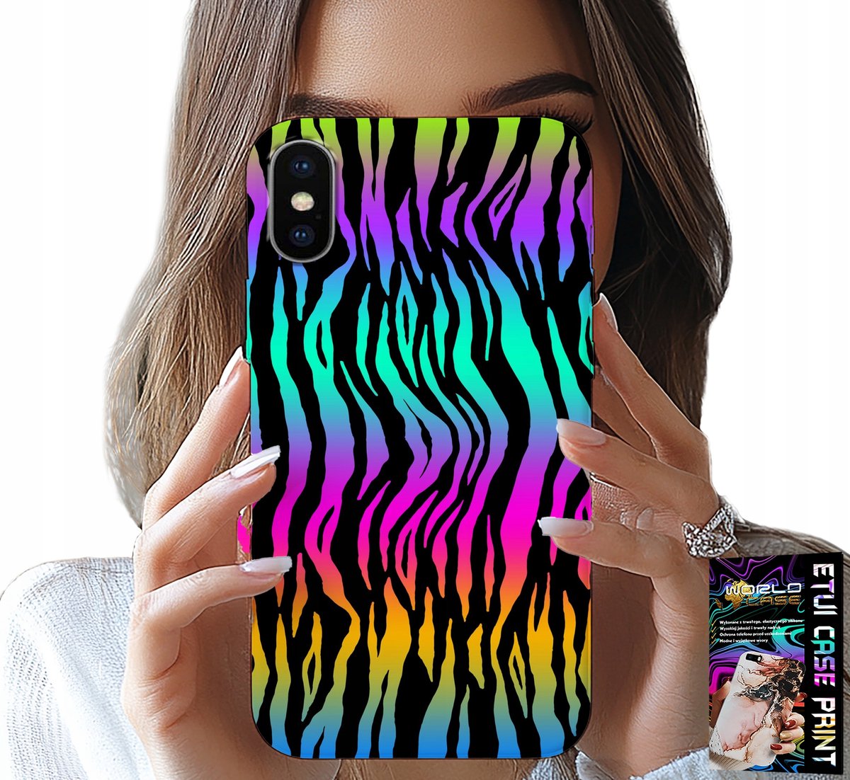 HOESJE VOOR IPHONE XS MAX - ABSTRACTE, KLEURRIJKE PATRONEN + FOLIE