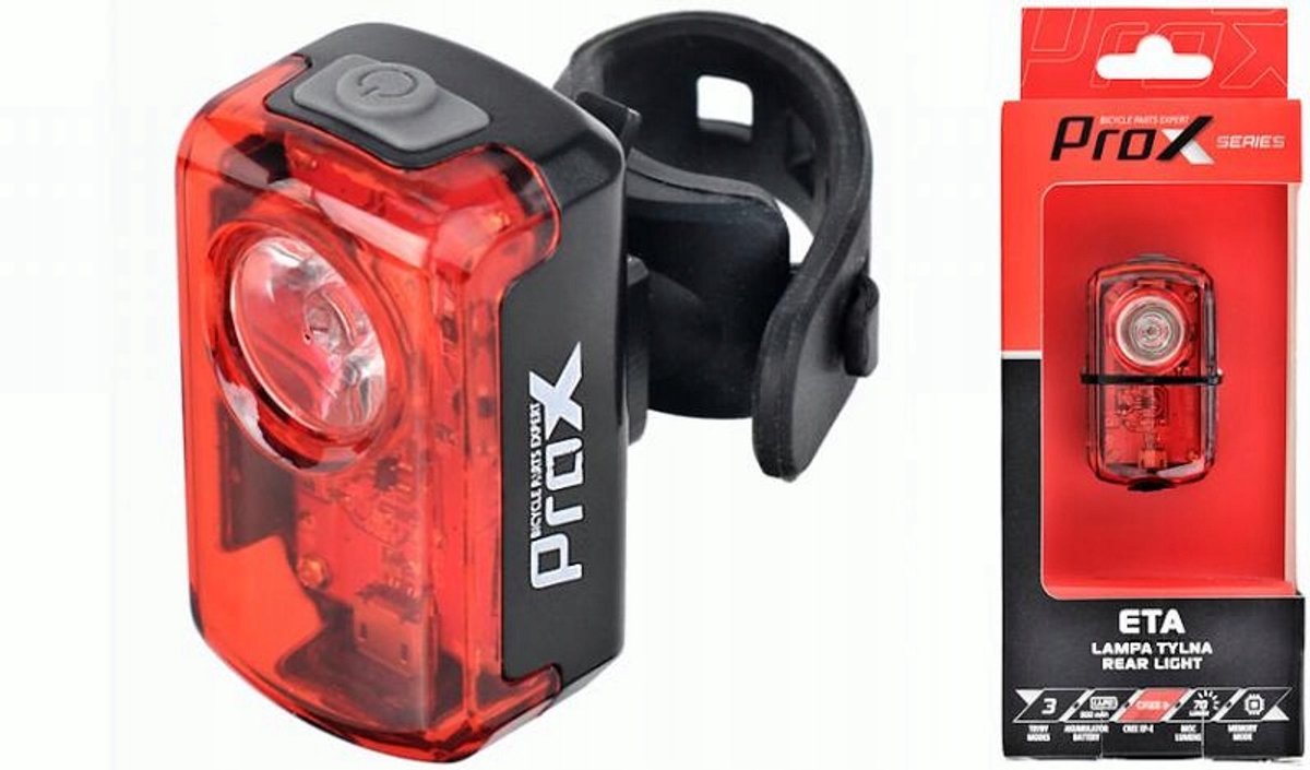 ProX ETA - Achterlicht - LED CREE - 70 Lumen - USB Oplaadbaar