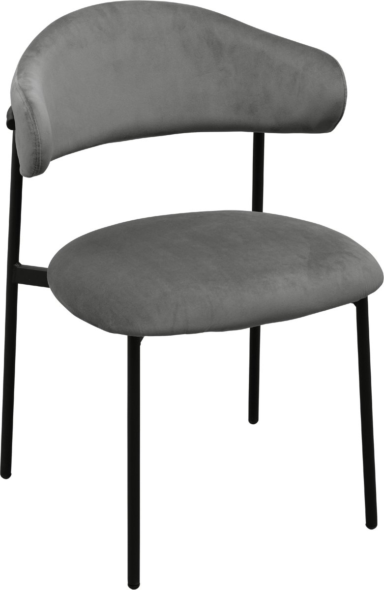 ExitoDesign MILOS Serie - Eetkamerstoel - Velvet - Ciemny Szary