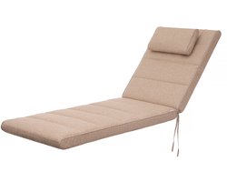Tuinkussen Ligkussen Ligbed Alicante Beige - Waterafstotend - 7cm Dik- Duurzaam - Multifunctioneel- Massief Schuim