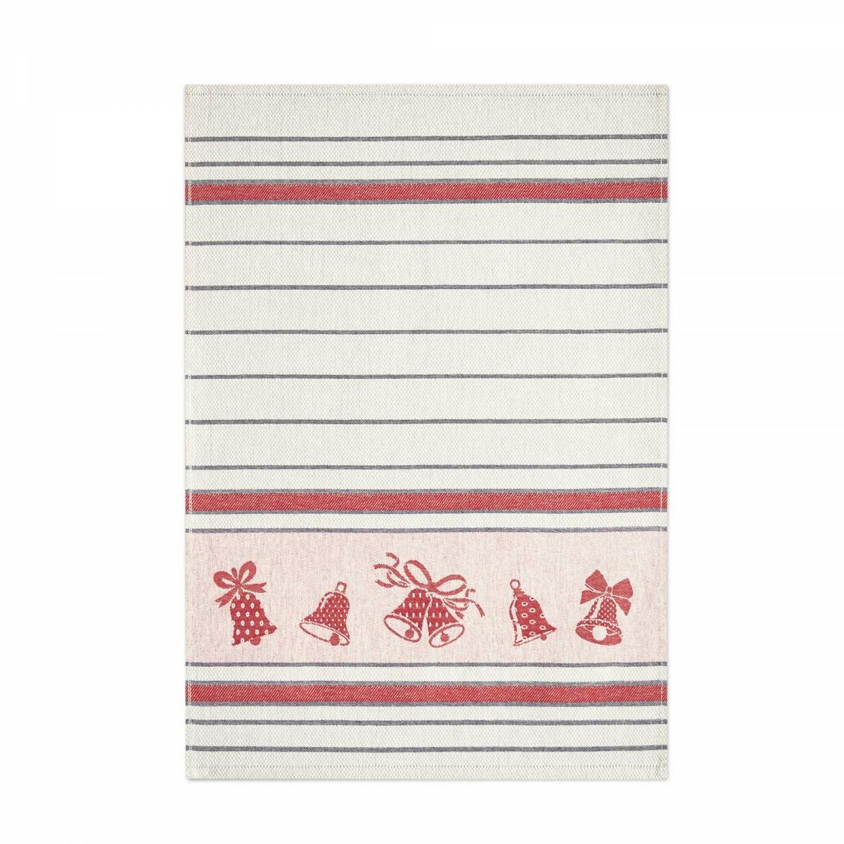 Zwoltex Dzwonek Serie - Keukendoek - 50x70 cm - Bordeaux - 100% Katoen