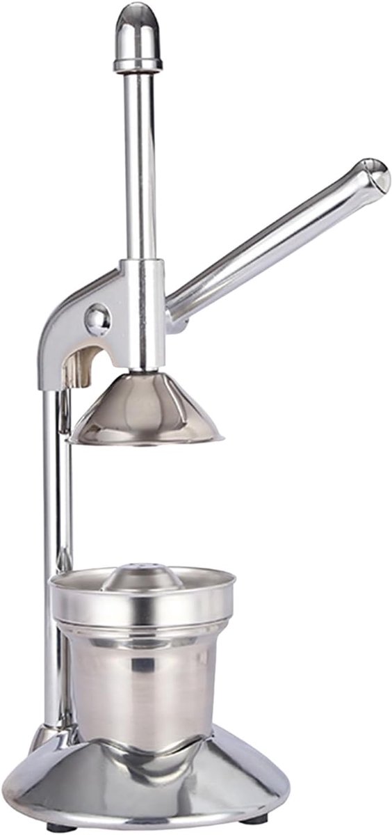 Handmatige Sapcentrifuge - Citruspers - Vers Sap Maken - Zware Kwaliteit - 16.5x36.5cm - Zilver