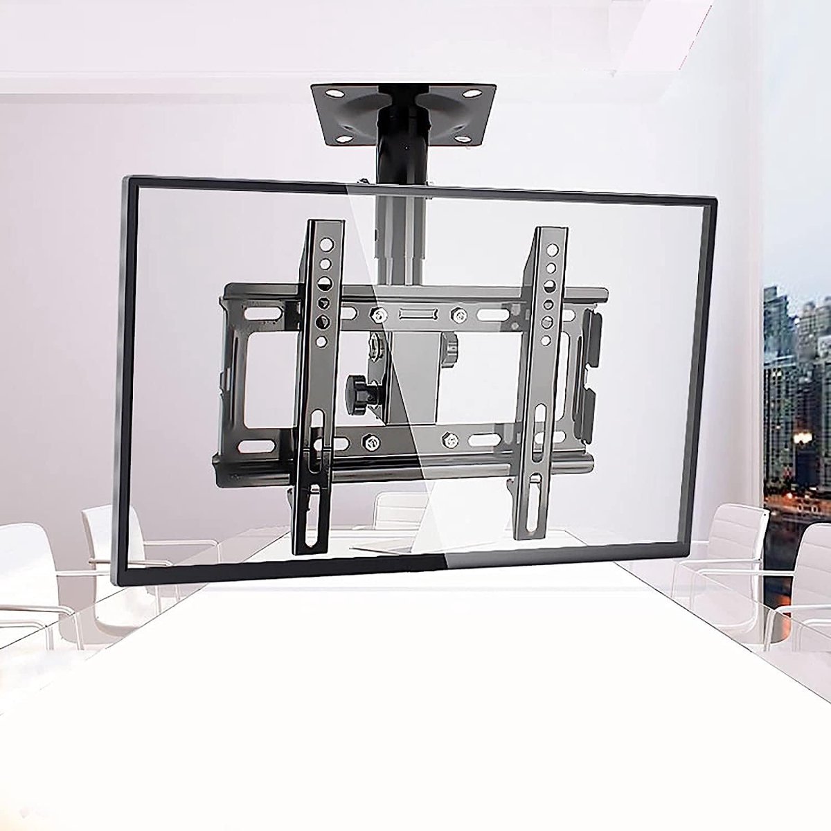 Plafond TV Beugel - TV Ophangsysteem - Ruimtebesparend Kijken - 360 Graden Draaibaar - Tot 55 Inch - Zwart