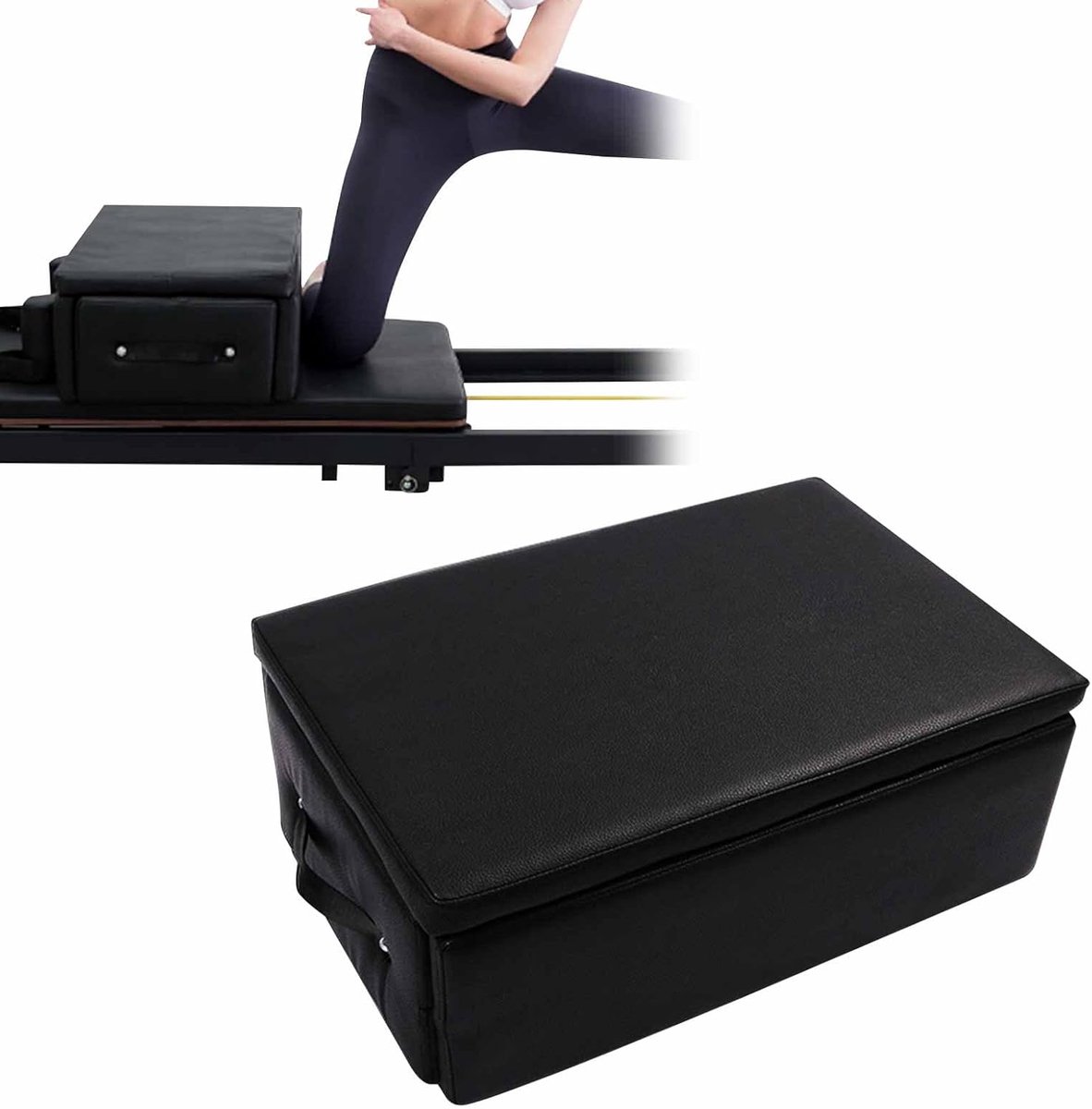Pilates Zitbox - Reformer Box - Kracht & Balans - Ruimtebesparend Opvouwbaar - 62x43x23cm - Zwart