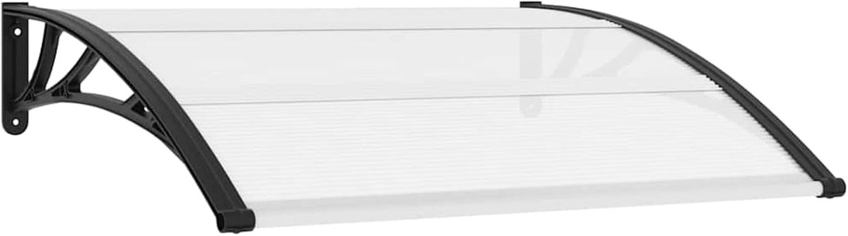 Regenbescherming Deur - Buitentent Luifel - Bescherming Buiten - Hoge Kwaliteit Polycarbonaat - 120x80cm - Zwart Transparant