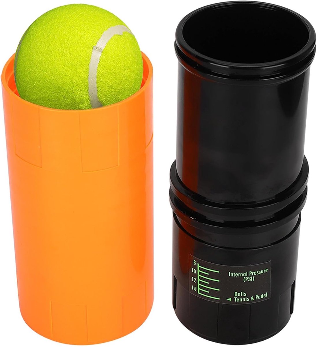 Tennisbal Bewaarder - Ballen Pressurizer - Herstel Tennisballen - Ingebouwde Pomp - Voor 4 Ballen - Oranje
