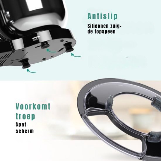 SAVI® Mixer met mengkom - Mixer - Mixer met mengkom keukenmachine - Zwart -‎39cm x 24cm x 32cm van Merkloos — afbeelding 3