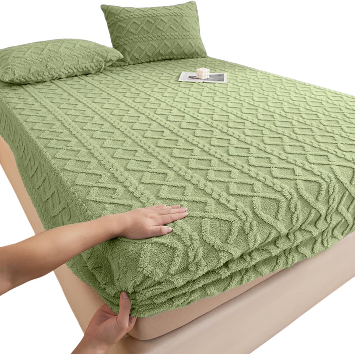 Hoeslaken - Zacht Beddengoed - Comfortabele Slaap - 360 Graden Elastiek - 99 x 203cm - Groen