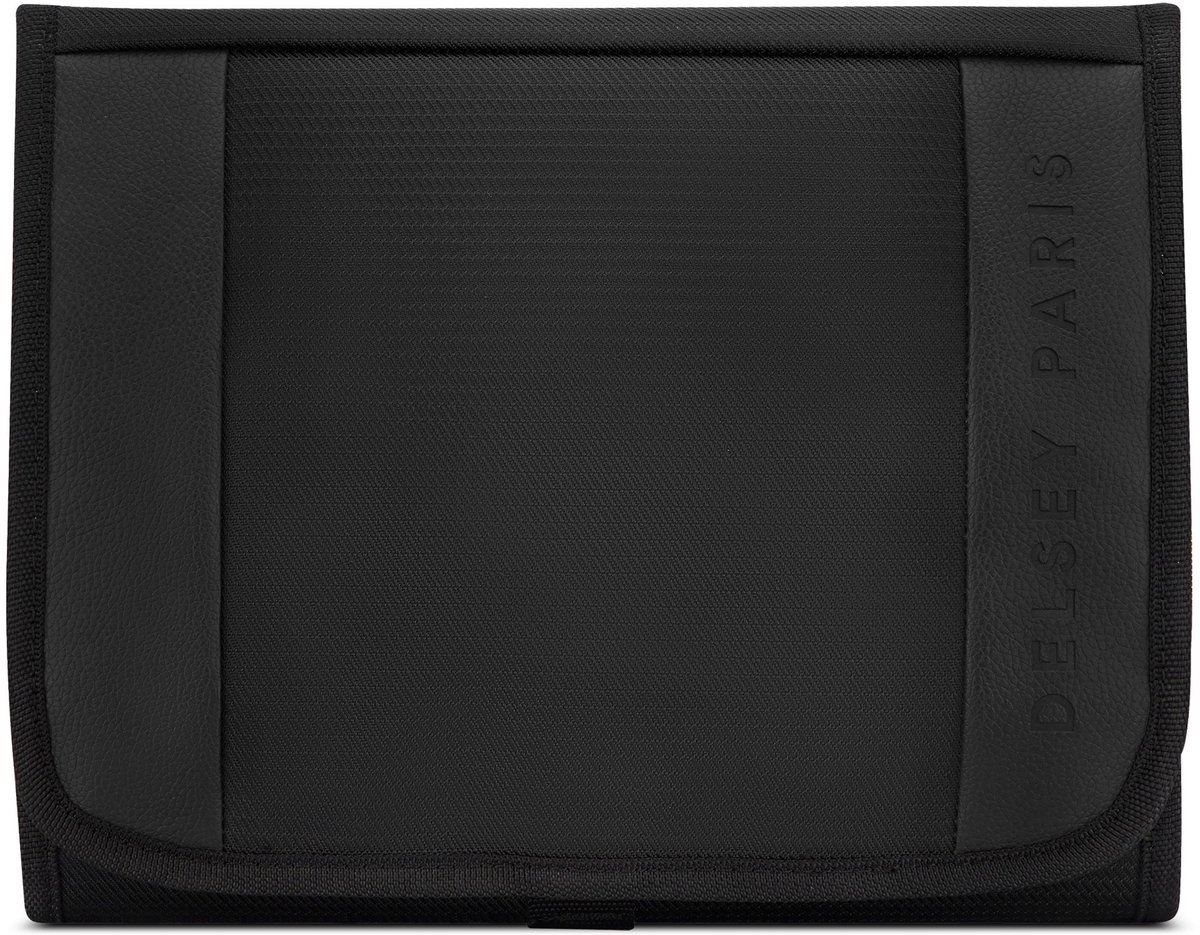 Delsey Montmartre 3 Toilettas – 22 cm – Gerecycled Polyester – Ophanghaak – 2 Compartimenten - Black