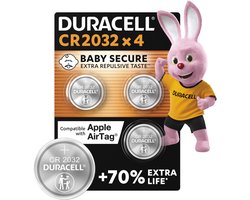Duracell 2032 Lithium-knoopcelbatterijen - 3V, CR2032 - 4 stuks