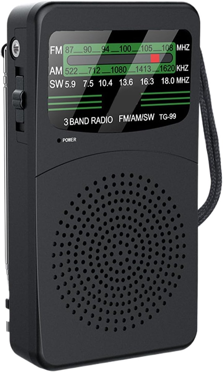 Draagbare Radio - Meerband Ontvanger - Noodsituaties Buiten - Hoge Gevoeligheid - Compact Formaat