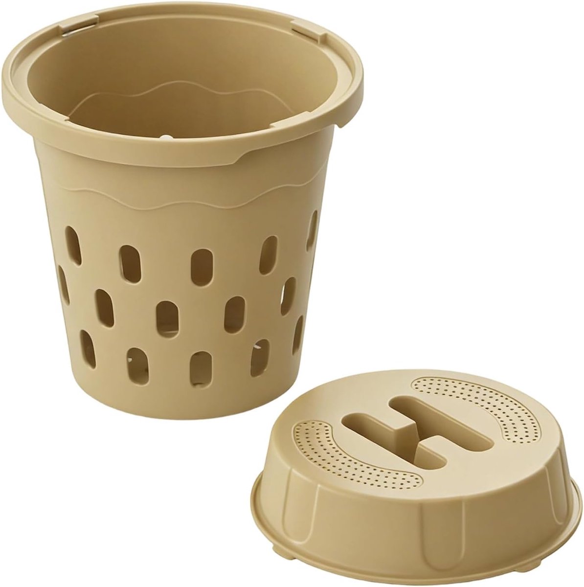 Wormenboerderij Composter - Vermicomposteerbak Tuin - Afval Recyclen - Verbeterde Luchtstroom - 264 cm Hoog - Beige