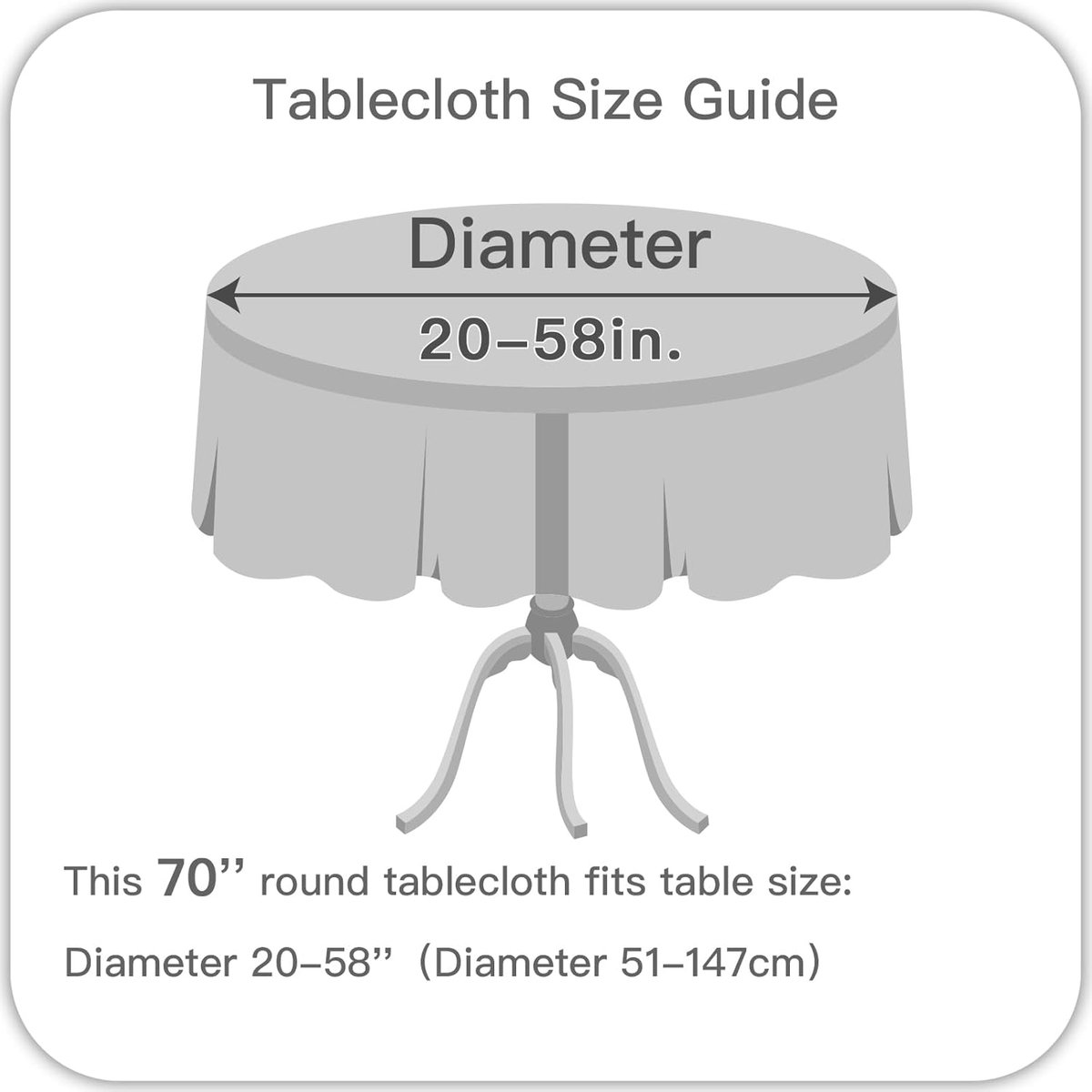 Tafelkleed - Rond Kleed - Eettafel Bescherming - Getextureerd Jacquard - 70 Inch - Roest