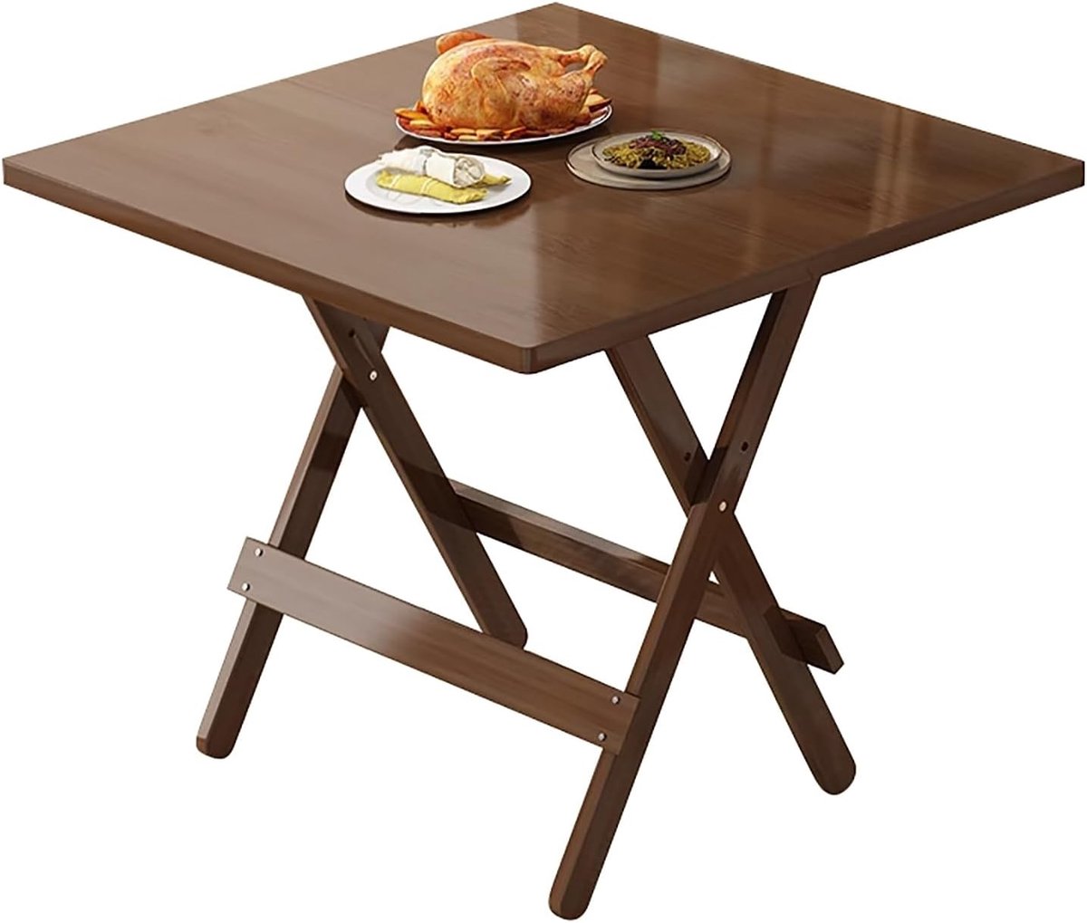 Opvouwbare Eettafel - Draagbare Keukentafel - Kleine Ruimtes - Geen Installatie Nodig - 998 cm Vierkant - Bamboe