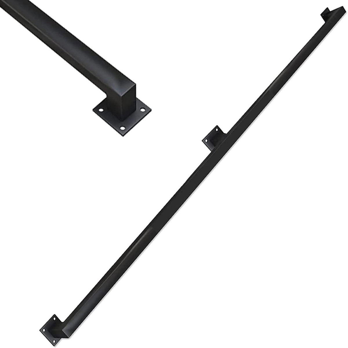 Trap leuning - Steun stang - Veilig traplopen - Industriële look - Verstelbaar 1-6m