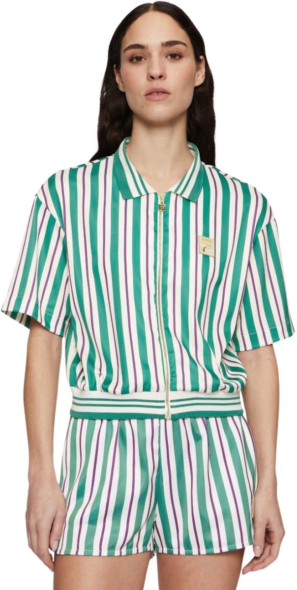 Fila T-shirt Dames Poloshirt Lassance -kremowa Groen