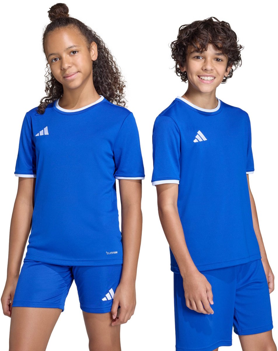 adidas T-shirt Kinderen Entrada 26 Jersey Blauw - Maat 116cm
