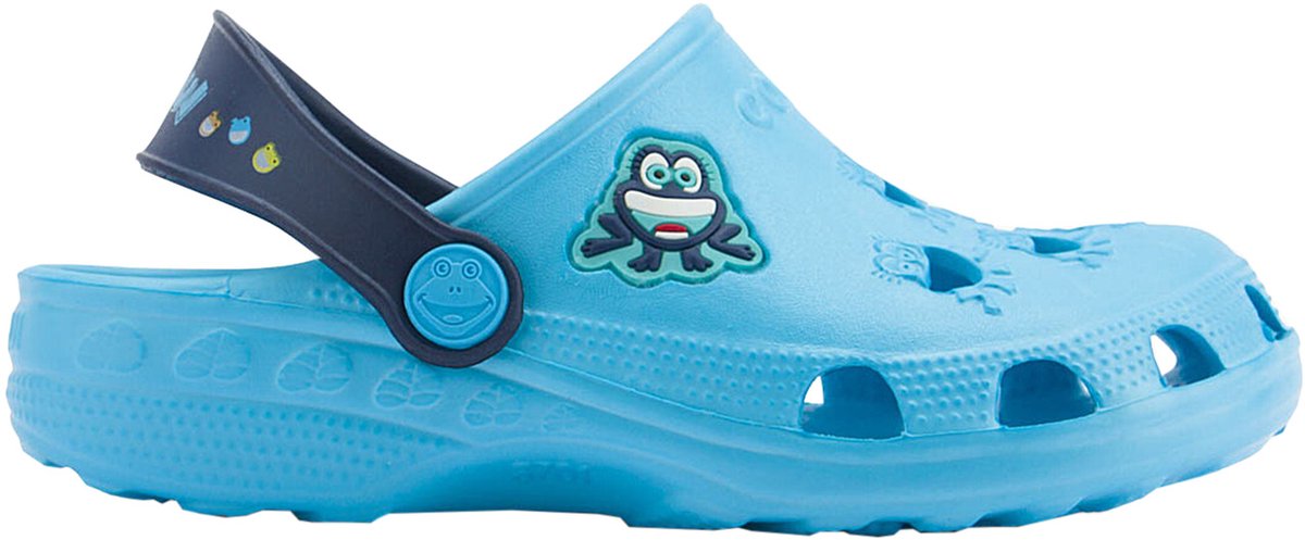 Coqui Klompen Kinderen Little Frog Blauw-Donkerblauw 1821A/ - Maat 20-21