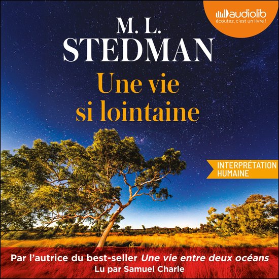 Boekomslag 'Une vie si lointaine' van M. L. Stedman, met een boom onder een sterrenhemel.