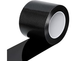 Dorpelstrip van de autodeur - Auto dorpelbeschermer - PVC - Krasbestendige - Autodecoratiestickers - Universele autobeschermfolie - Auto deurdrempelsticker - Auto Accessoires - Geschikt voor auto's - 7cm x 5m - Zwart