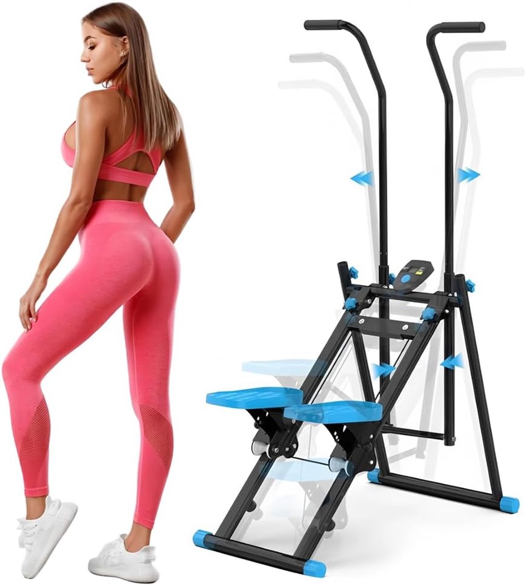 Verticale Klimmer - Full Body Trainer - Thuis Fitness - In Hoogte Verstelbaar - Opvouwbaar Ontwerp