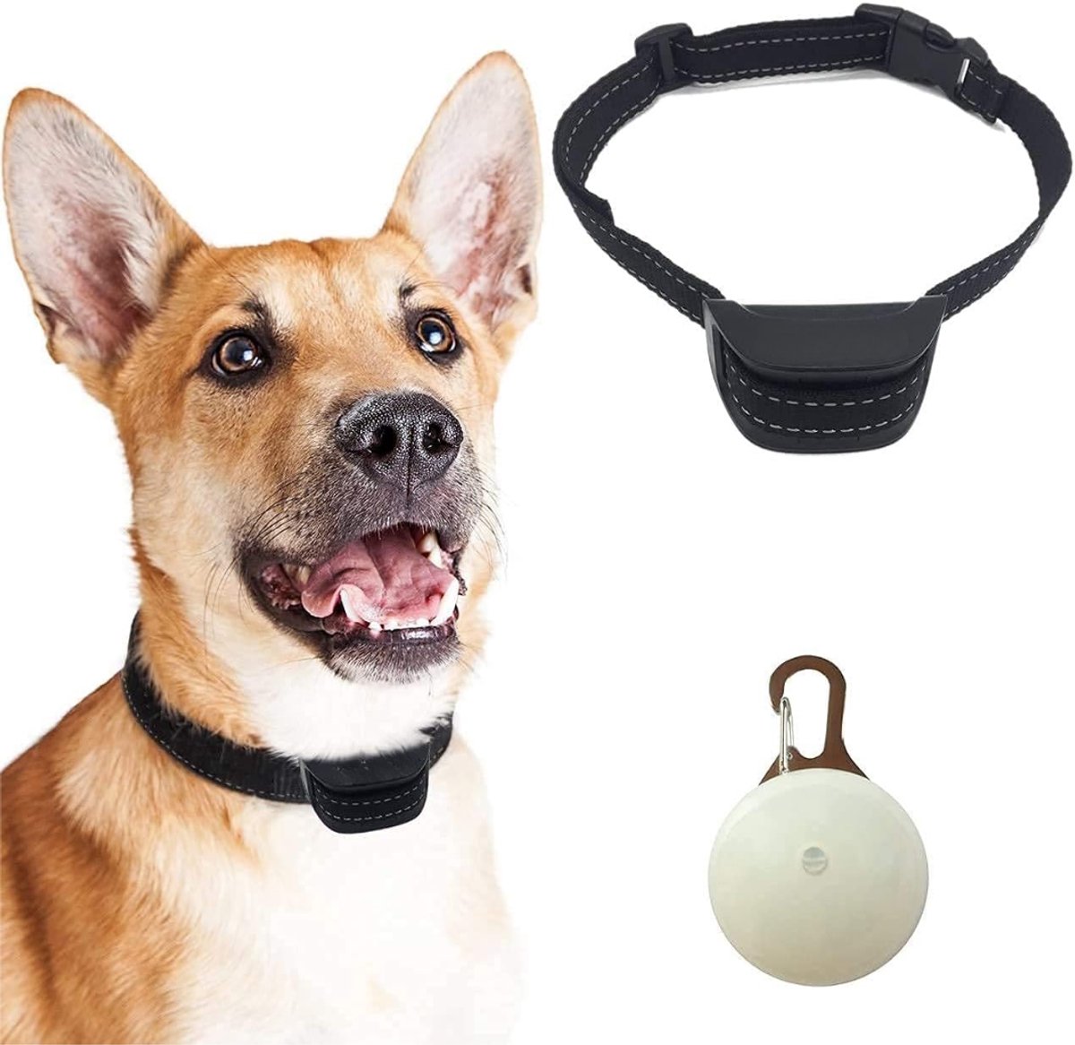 SNJY®Anti Blafband - Anti Blaf Apparaat - Blafband voor Honden - Zonder Schok - 3-68KG - Halsmaat: 25-60 cm - Zwart