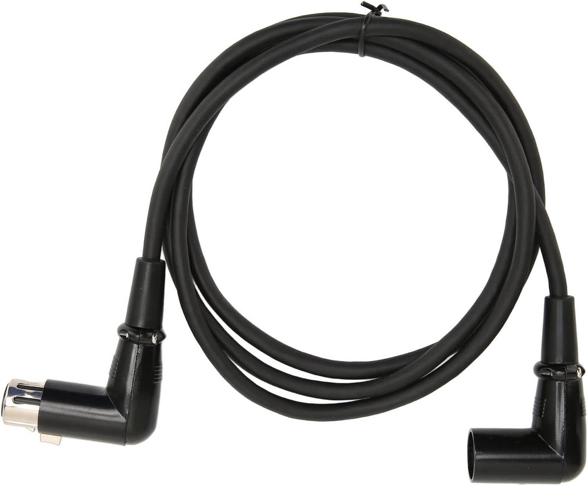 XLR Kabel - Microfoon Kabel - Audio Verbinding - Haakse Connectoren - 1.5 Meter - Zwart