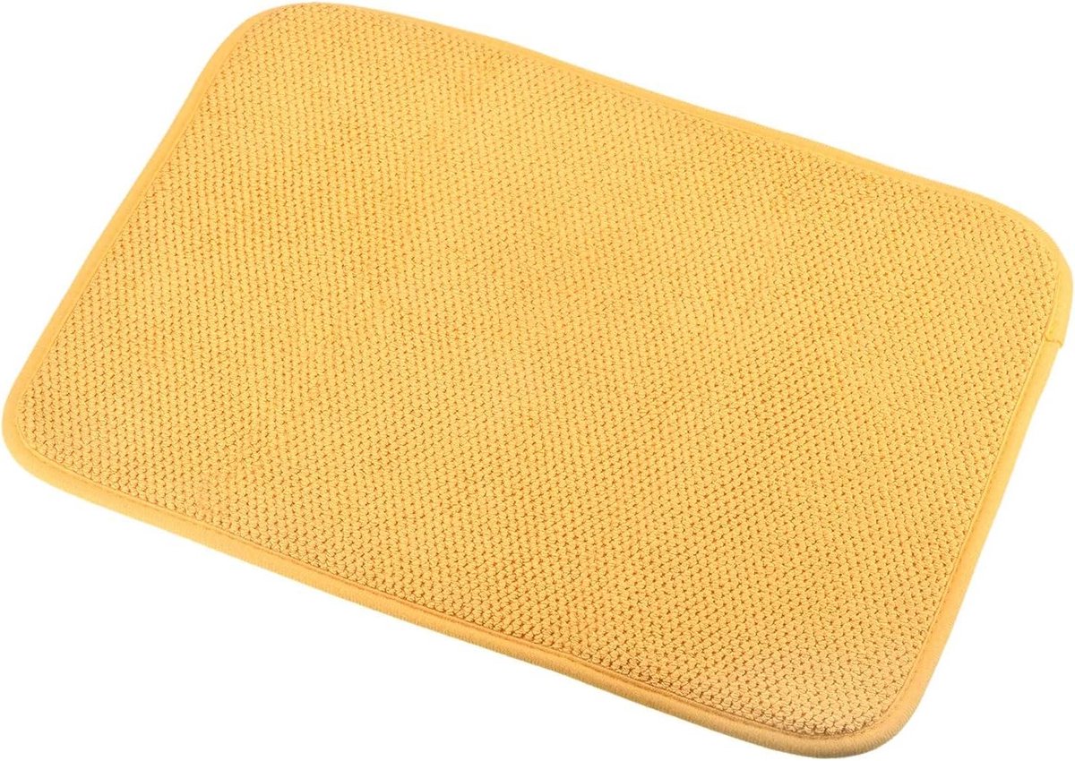 15,75 inch x 11,82 inch Microvezel Servies Droogmat voor Vaatwasser - Keuken Tellermat - Servies Drogen Pad - Sneldrogend Geel - Optimale Droogmat voor Werkblad - Plus *** zoekwoorden: servies drogen, keuken mat, vaatwasmat ***