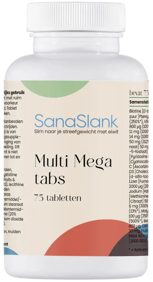 SanaSlank Megavitamenen en mineralen - 75 tabletten