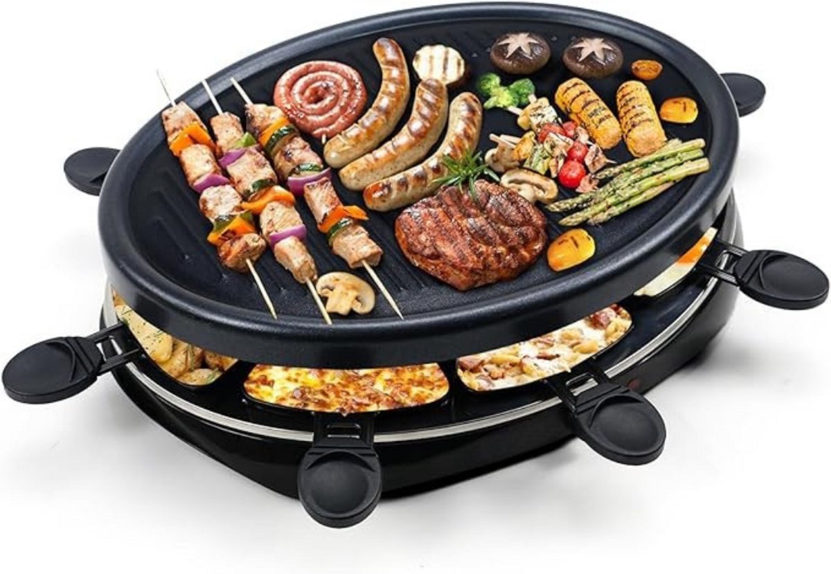 SCH® Gourmetstel 8 personen - Gourmetstellen - Gourmet - Zwart - ‎44cm x 34cm x 12cm