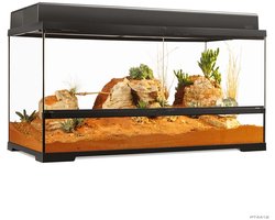 Exo Terra Pro Terrarium Zwart | Advanced Natural Terrarium 90×45×45 cm met 3-traps ventilatie