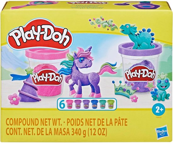 Play-Doh Sparkle Compound Collection - Boetseerklei met glitters - 6 Play-Doh potjes
