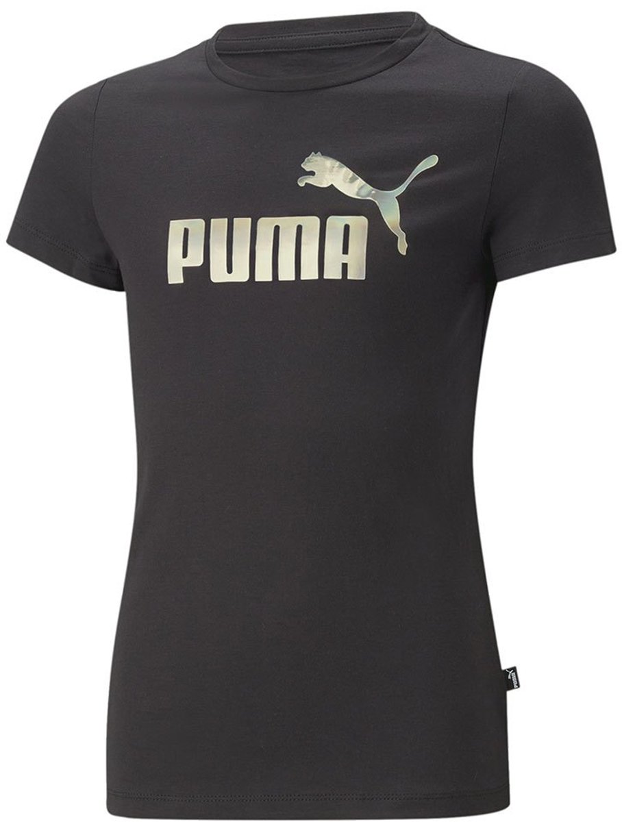 Puma Ess+ Nova Shine Logo T-shirt Met Korte Mouwen 4-5 Years Meisje Zwart