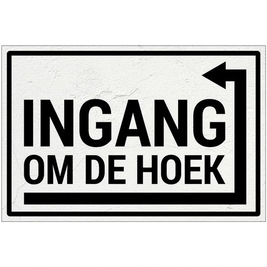 Entrée à droite au coin du panneau - Sign Again - 18 x 12 cm