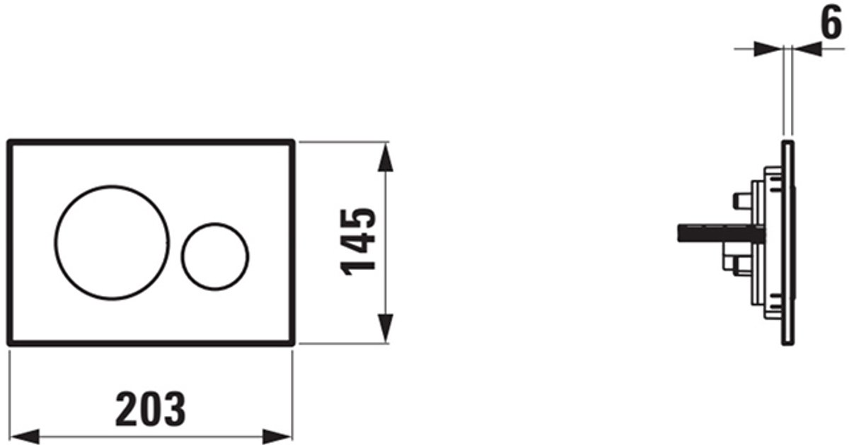 Laufen INEO - Bedieningsplaat, glanzend wit H9001140000001