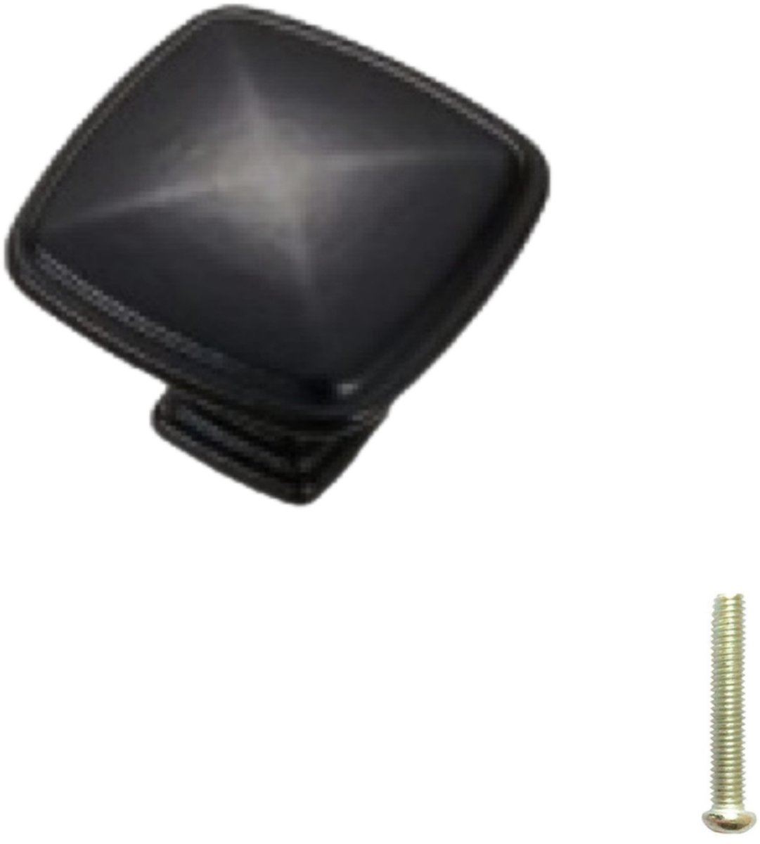 Vierkante Kastknop - Zwart 3cm – Meubelgreep – Handvat - Meubelknop - Ladegreep