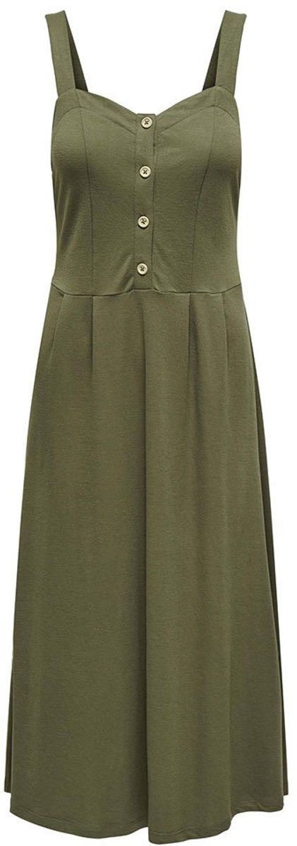 ONLY - ONLJANY S/L BUTTON DRESS JRS - Dames - Maxi jurken