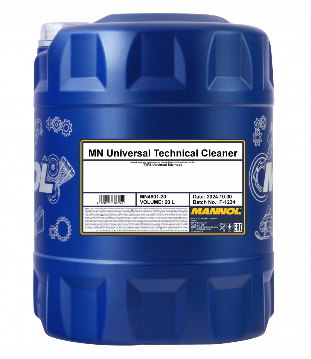 Mannol Technical Cleaner | Reiniger voor werkplaatsvloeren | 20 liter