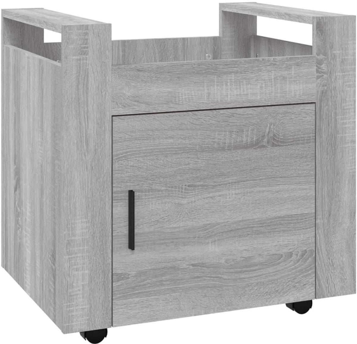 vidaXL - Bureaukastje - 60x45x60 - cm - bewerkt - hout - grijs - sonoma - eikenkleurig