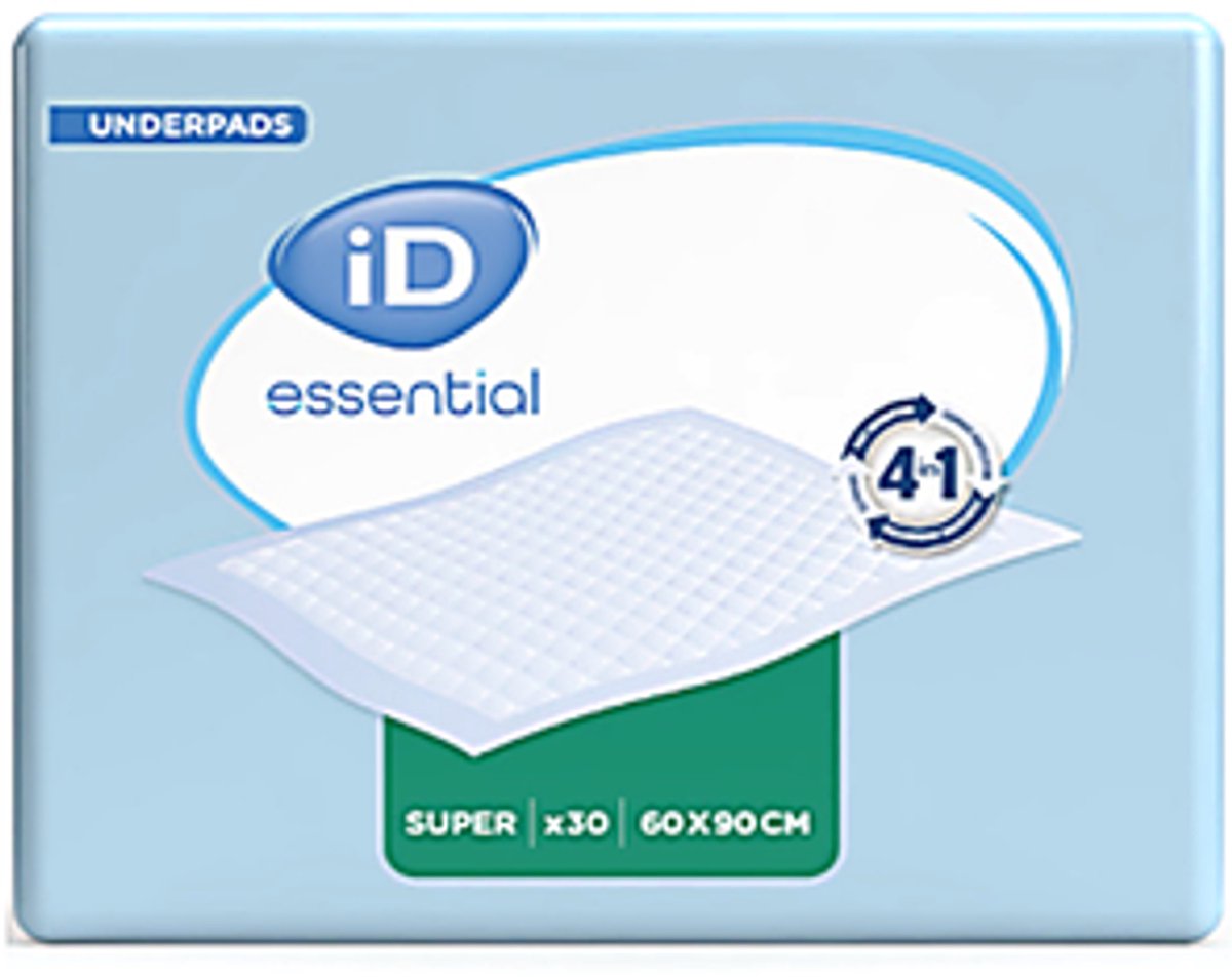 ID Essential Underpads Super 60 x 90 cm - 8 paquets de 30 protections