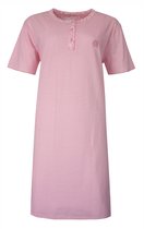 Tenderness Dames Nachthemd - Gestreept - Knoopjes - Roze - Maat S