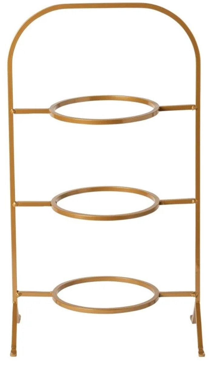 Costa Nova Marrakesh servies bordenrek goud voor 3 gebaksborden 24 x 15 cm H 43.5 cm