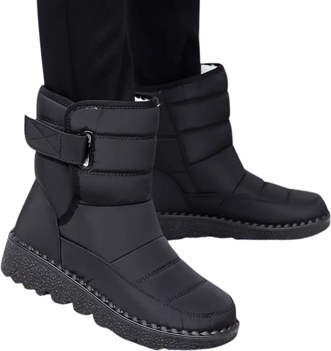 Livano Snowboots Dames Sneeuwschoenen Snowboots Wintersport Ski Gadgets Zwart