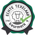 Texels keurmerk met schaap en groen vinkje.