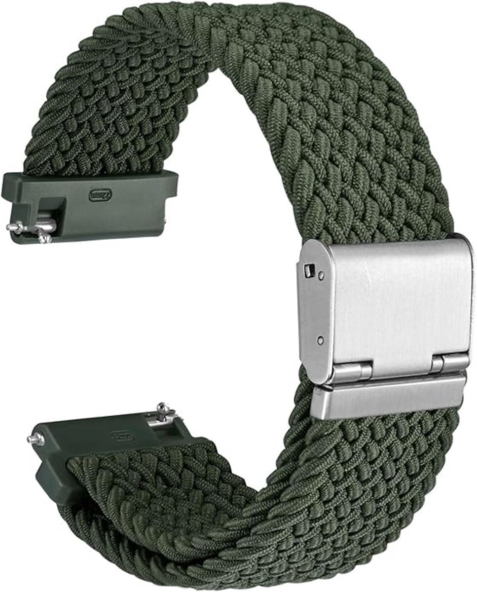 Geweven Nylon Horlogeband met Verstelbare Gesp, Gevlochten Sporthorlogebanden voor Heren en Dames, Bandbreedte 18mm 19mm 20mm 21mm 22mm