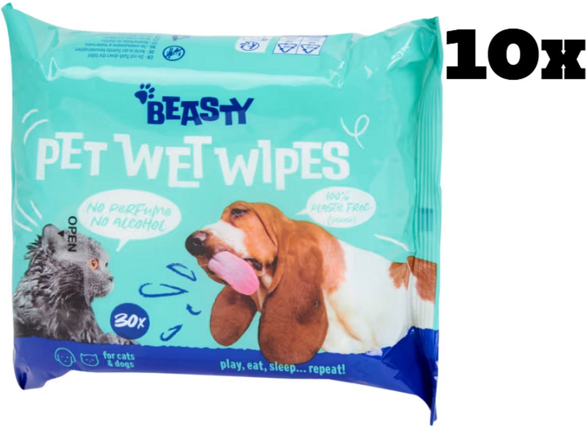 10x Beasty vochtige doekjes voor huisdieren